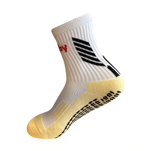 White - Anti slip Grip socks- Subby Clothing 