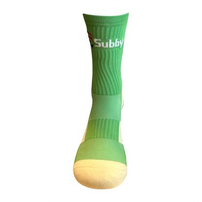 Bright green - Anti slip Grip socks- Subby Clothing